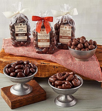Chocolate-Covered Nut Trio